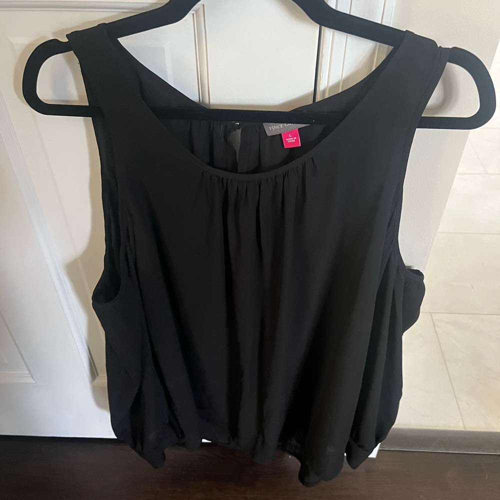 Vince Camuto Black Sleeveless Blouse